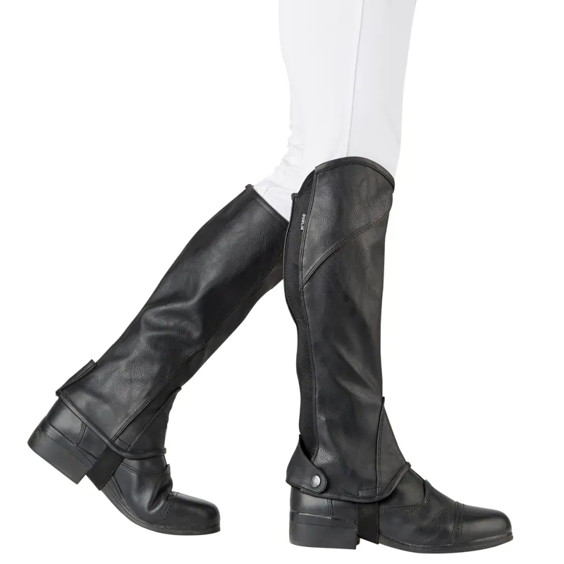 Dublin Stretch Fit Half Chaps - Black - Childs Small