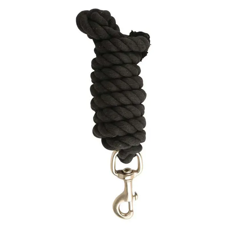Roma 2m Cotton Nickel Plated Snap Lead in Black 