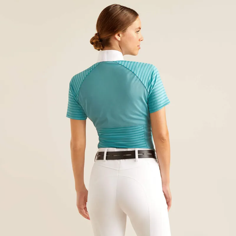 Ariat Aptos Vent Short Sleeve Show Shirt - BRITTANY BLUE -1