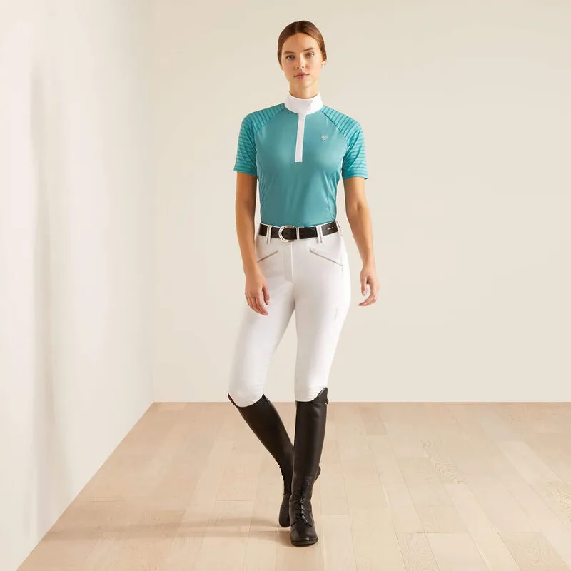 Ariat Aptos Vent Short Sleeve Show Shirt - BRITTANY BLUE -2