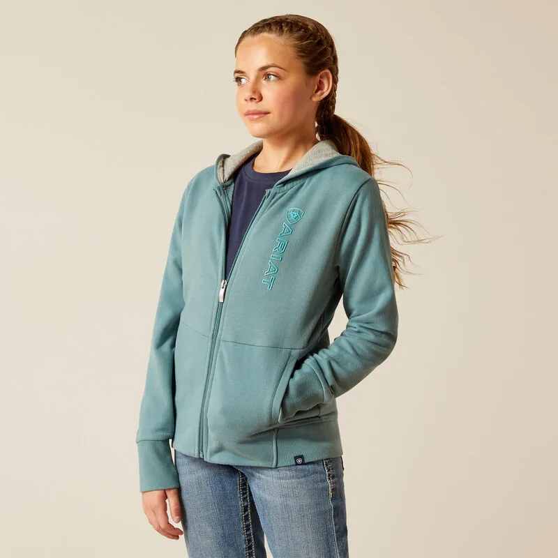 Ariat Unisex Youth Team Logo Hoodie - NORTH ATLANTIC 