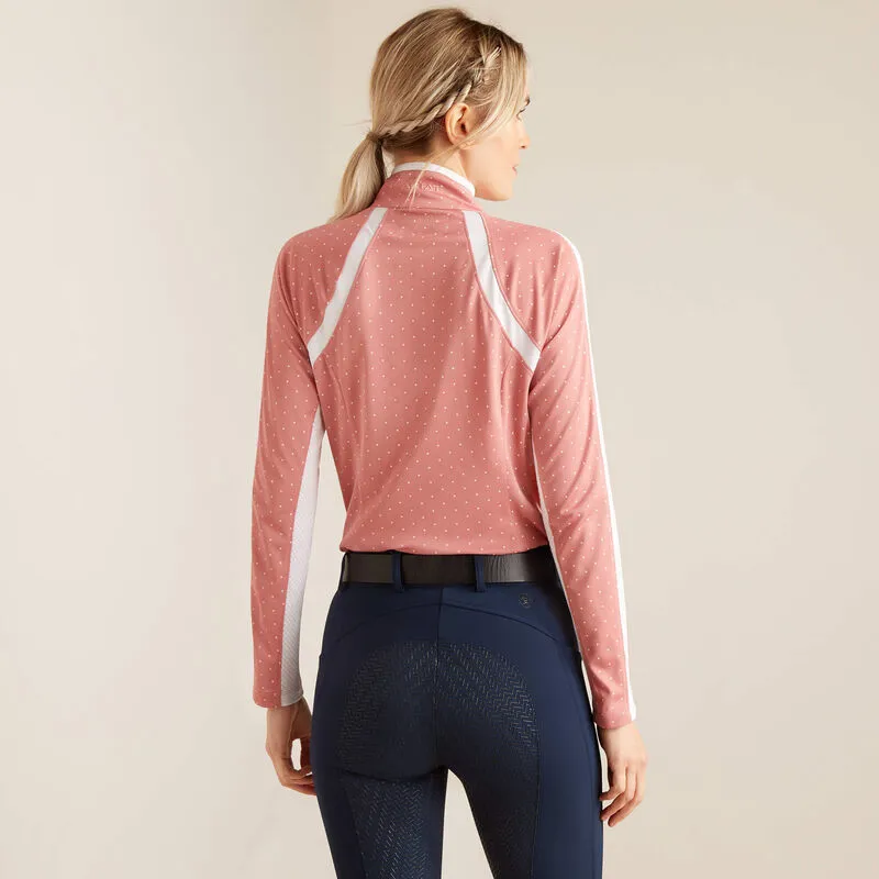 Ariat Women's Sunstopper 3.0 Long Sleeve Baselayer - SLATE ROSE DOT -1