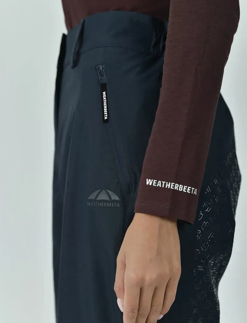 WeatherBeeta Ladies Rayne Waterproof Overtrousers II in Navy/White-7