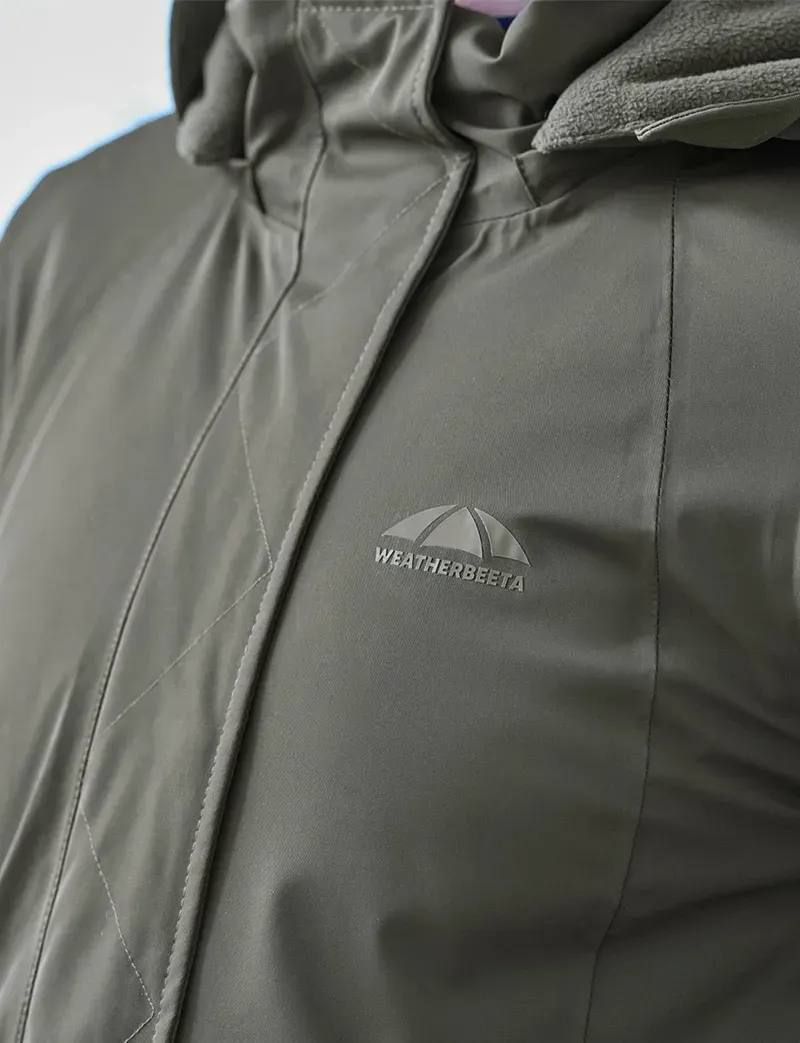 WeatherBeeta Ladies All Purpose Waterproof Longline Equestrian Jacket in Midnight Green-6