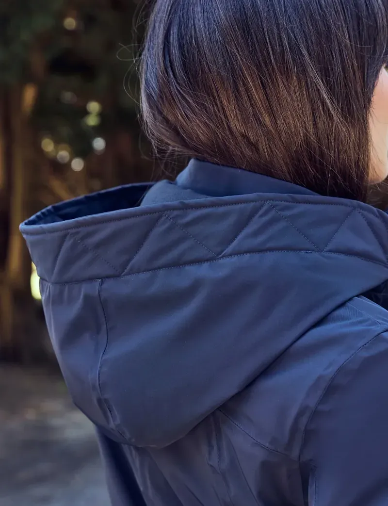 WeatherBeeta Ladies All Purpose Waterproof Longline Equestrian Jacket in Navy-6