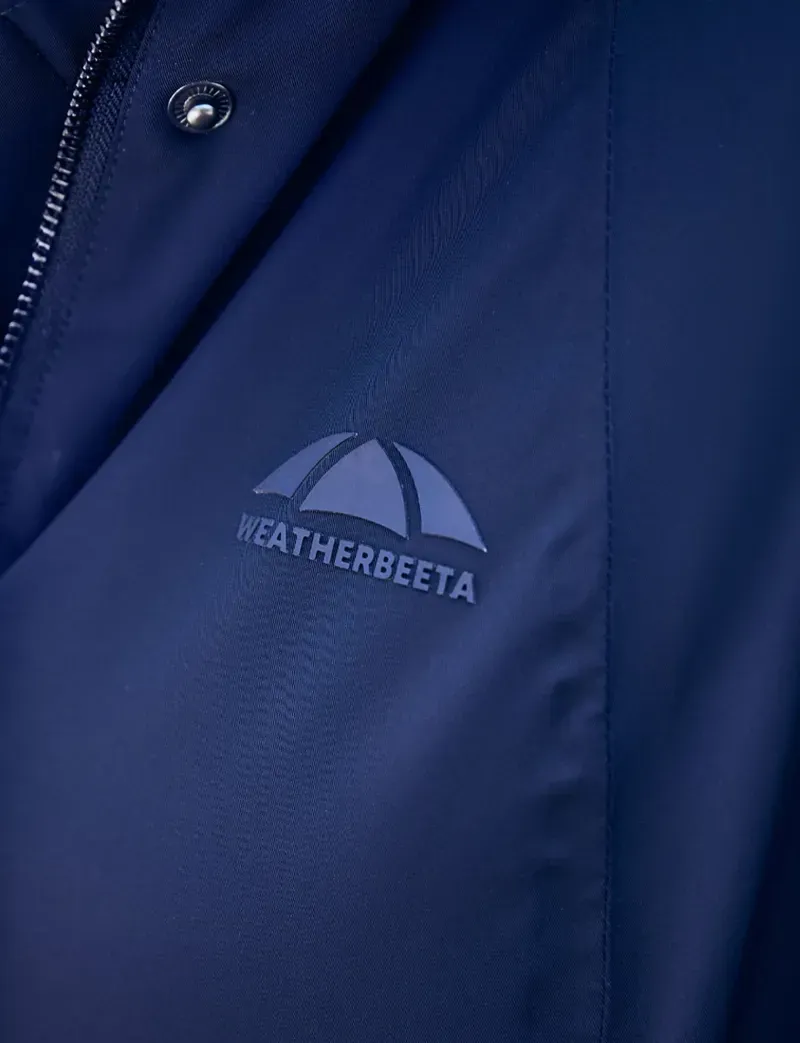 WeatherBeeta Ladies All Purpose Waterproof Longline Equestrian Jacket in Navy-3