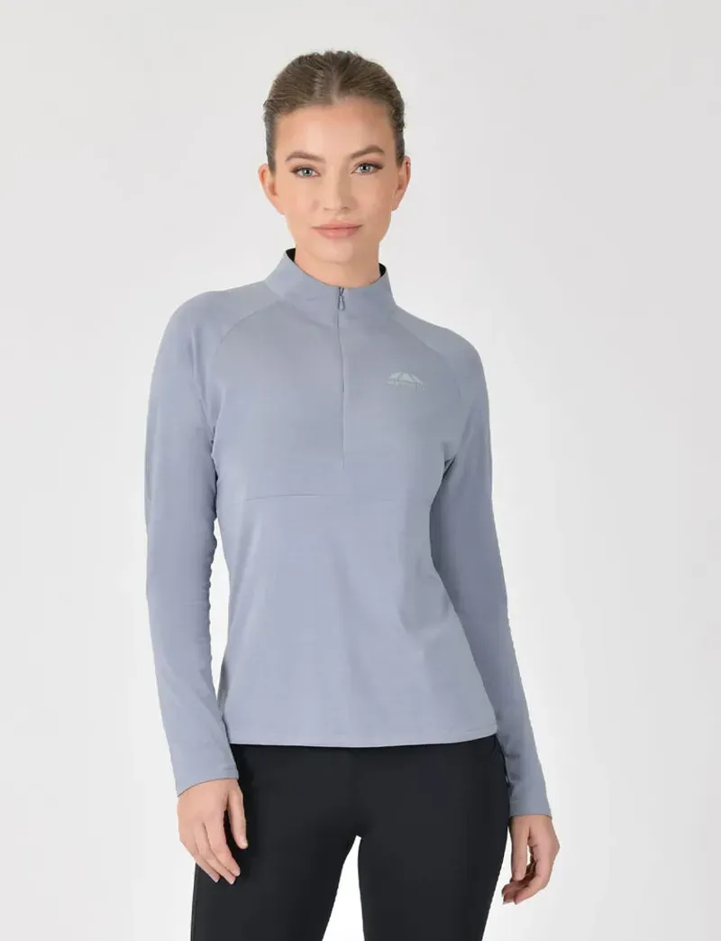 Weatherbeeta Ladies Bamboo Long Sleeve Performance Base Layer in Bluestone