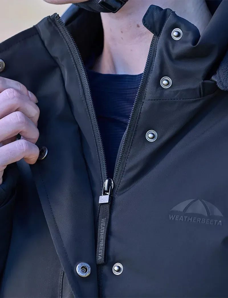 WeatherBeeta Ladies Protect High Neck Jacket in Navy-1