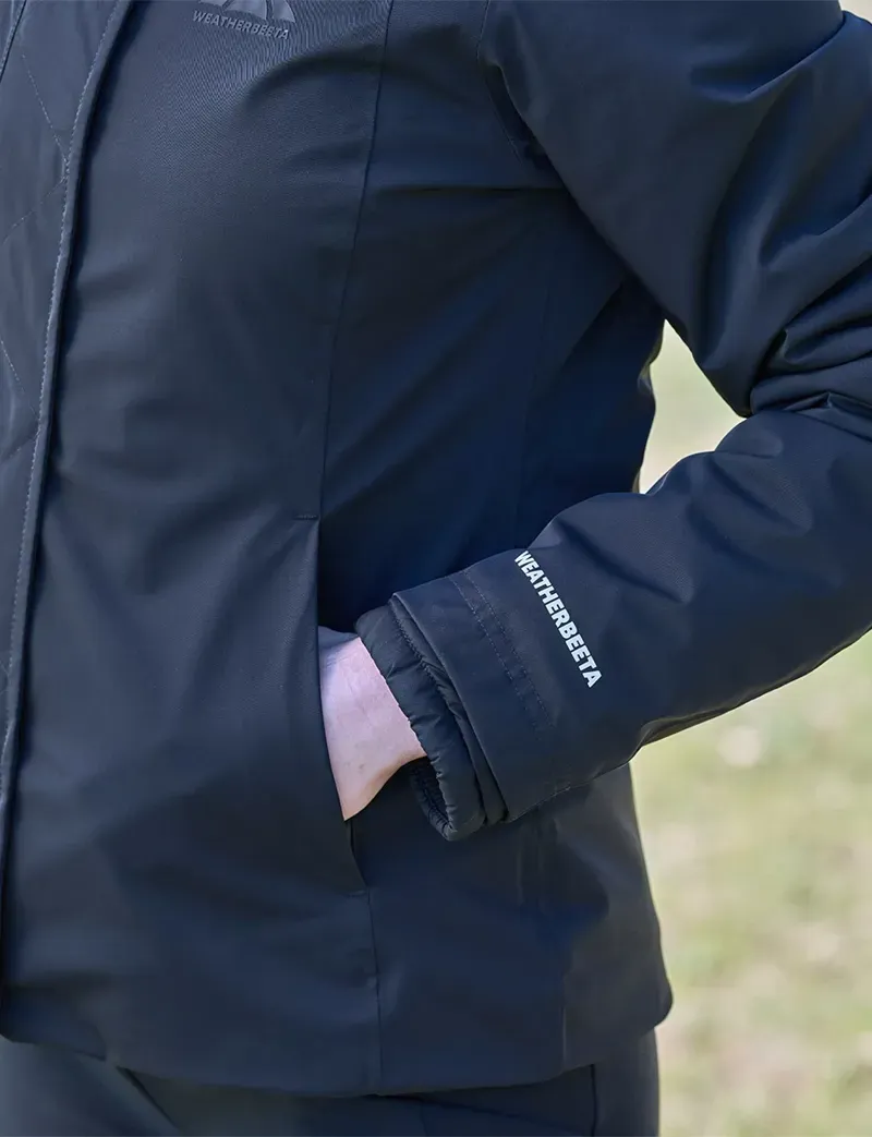 WeatherBeeta Ladies Protect High Neck Jacket in Navy-4