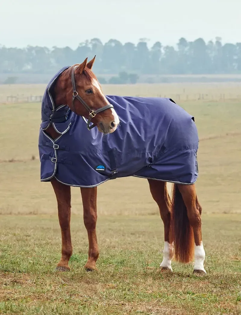 WeatherBeeta 360G ComFiTec Tyro Turnout Combo Neck Rug in Navy/Charcoal-6