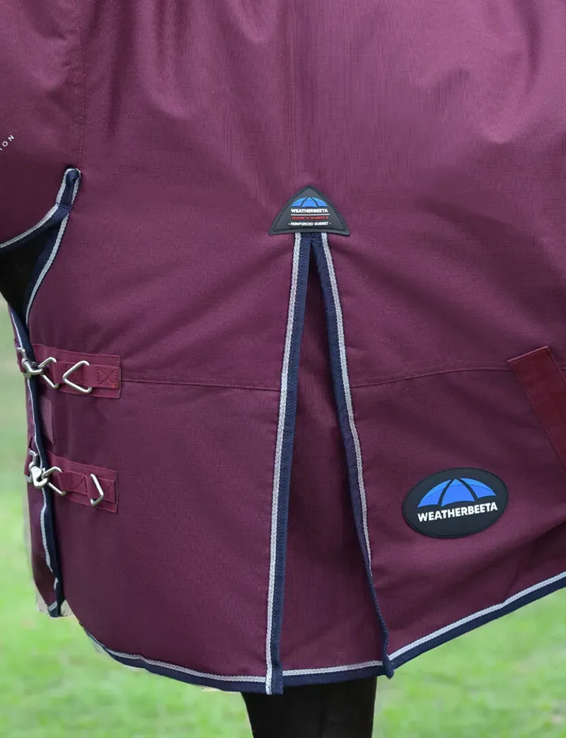 WeatherBeeta 220g ComFiTec Essential Turnout Combo in Burgundy/Navy-2