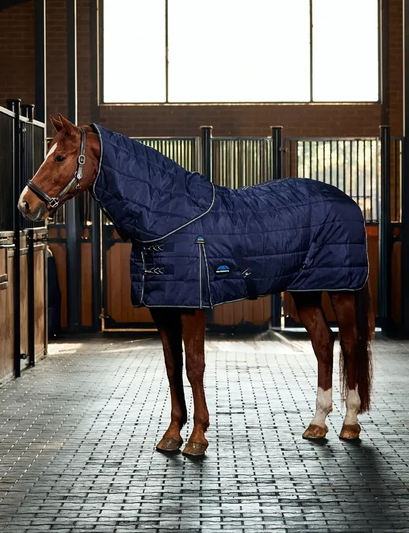 Weatherbeeta ComFiTec PP Channel Quilt Stable Detach-A-Neck 220g in Navy/Charcoal-1