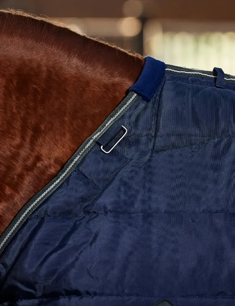 Weatherbeeta ComFiTec PP Channel Quilt Stable Detach-A-Neck 220g in Navy/Charcoal-9