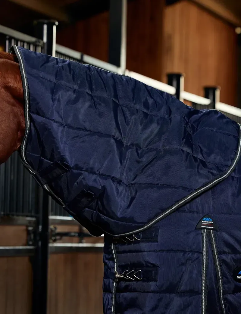 Weatherbeeta ComFiTec PP Channel Quilt Stable Detach-A-Neck 220g in Navy/Charcoal-3