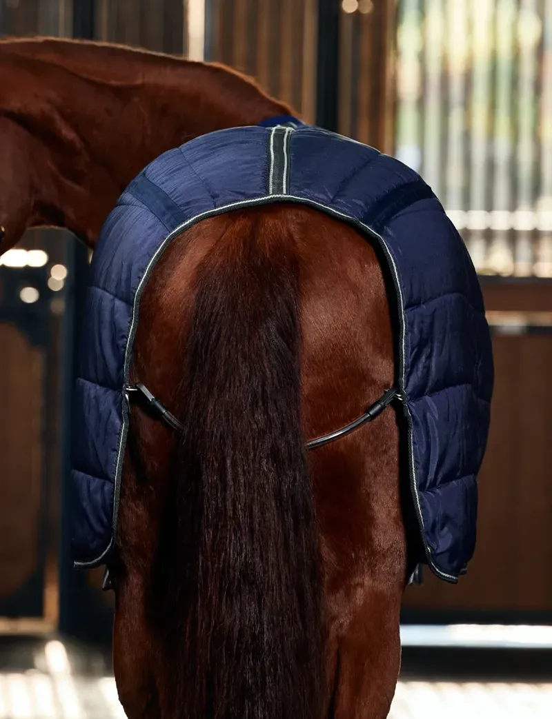 Weatherbeeta ComFiTec PP Channel Quilt Stable Detach-A-Neck 220g in Navy/Charcoal-7