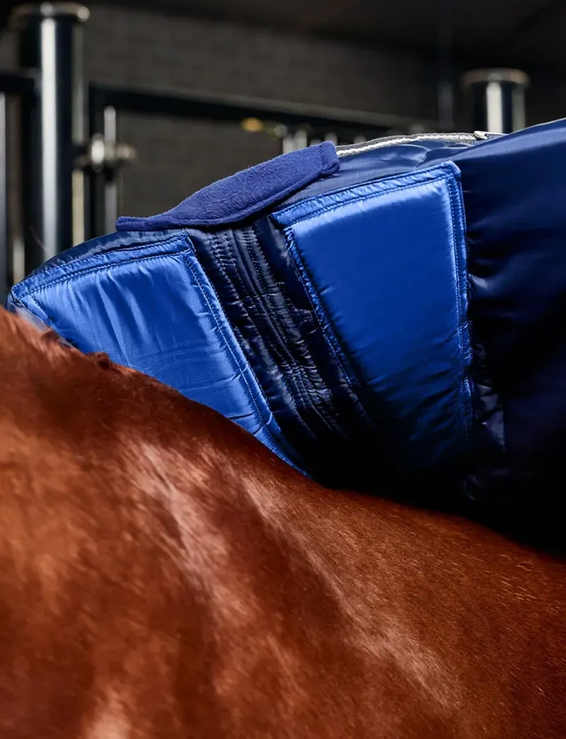 Weatherbeeta ComFiTec PP Channel Quilt Stable Detach-A-Neck 220g in Navy/Charcoal-8