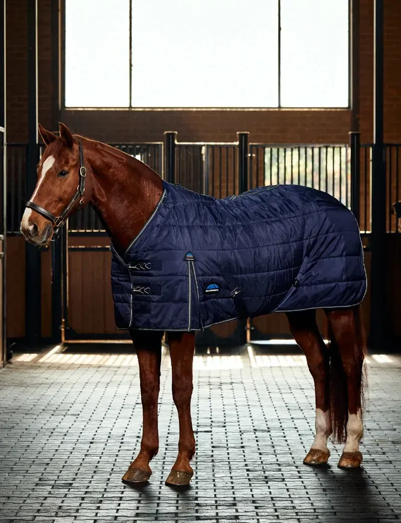 Weatherbeeta ComFiTec PP Channel Quilt Stable Detach-A-Neck 220g in Navy/Charcoal-2