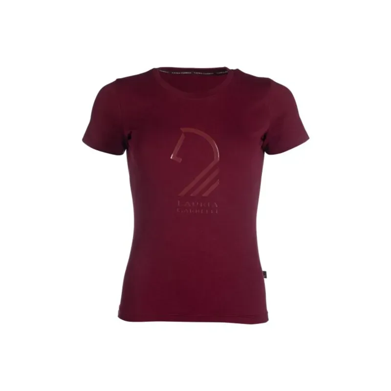 Hkm Livigno Horse Head T-Shirt in Bordeaux