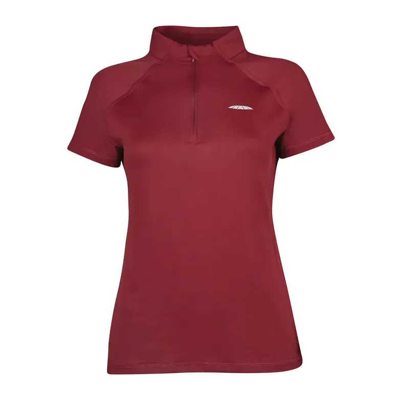WeatherBeeta Ladies Prime Short Sleeve Top in Maroon