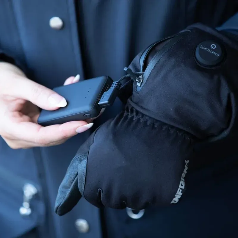 Inferno Waterproof Heated Riding Gloves (inc. 2 X Batteries) Black-2