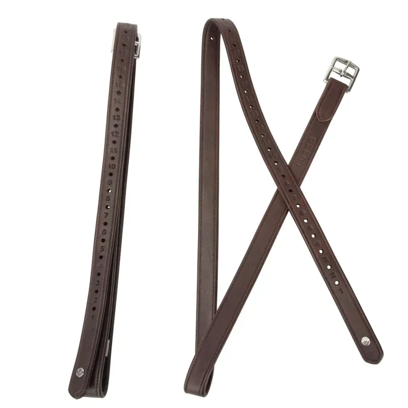 Velociti Lusso Wrapped Stirrup Leathers in Havana