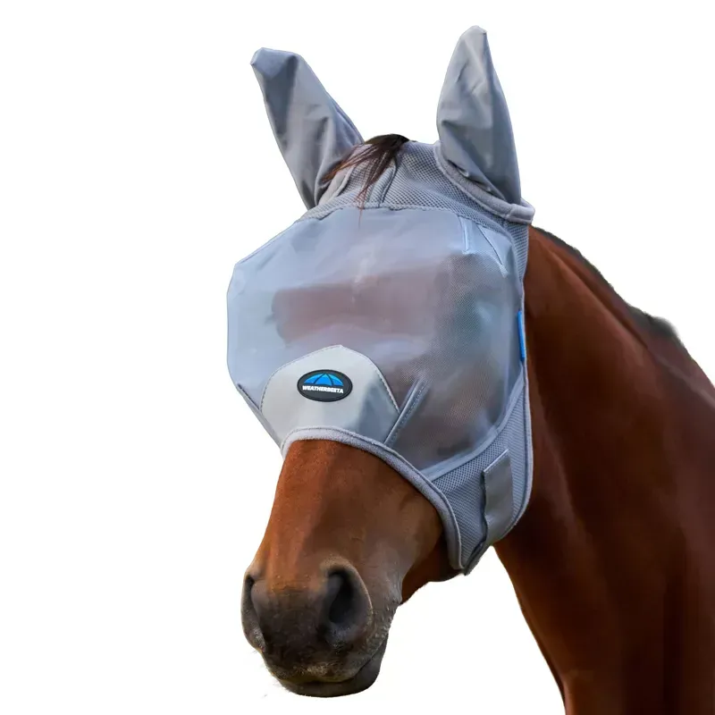 WeatherBeeta ComFiTec Fine Mesh Fly Mask With Ears in Grey