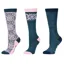 Dublin Kids One Size 3 Pack Socks in Geo Floral