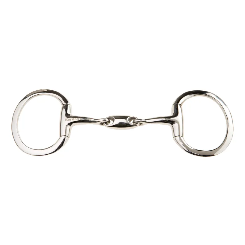JP Korsteel Stainless Steel Oval Link Eggbutt Snaffle Bit