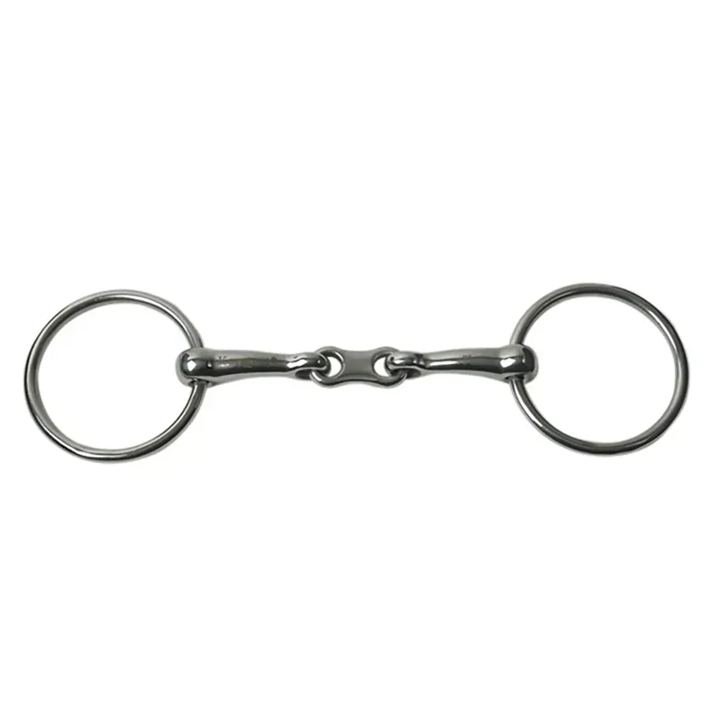 JP Korsteel Stainless Steel French Link Loose Ring Snaffle Bit - 5