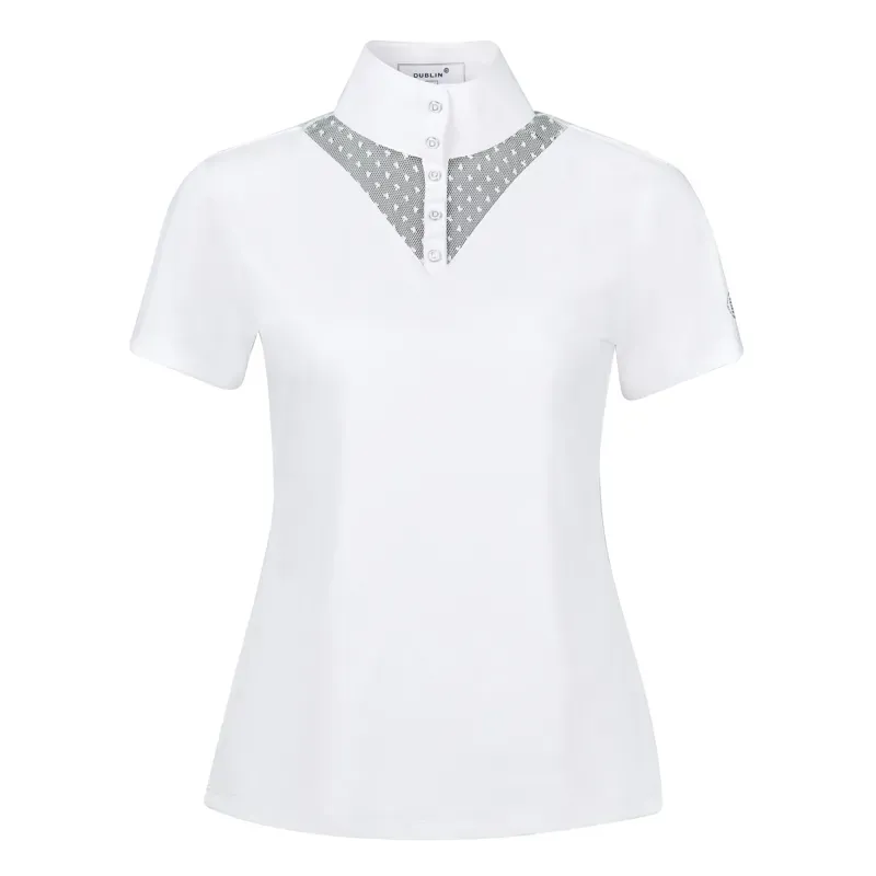 Dublin Ladies Tara Competition Lace Shirt in White