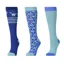 Dublin Kids 3 Pack Socks in Light Mint Geo Ponies