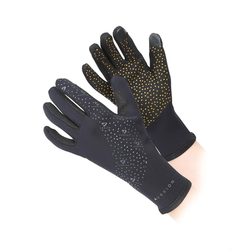 Aubrion Neoprene Super Grip Gloves in Black