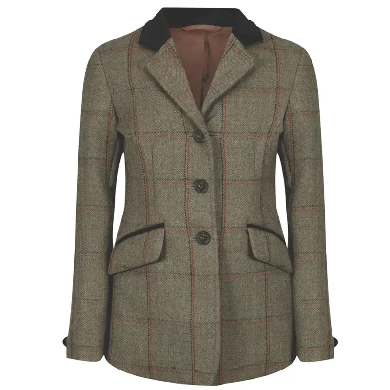 Equetech Maids Launton Deluxe Tweed Riding Jacket in Green