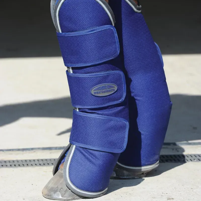 WeatherBeeta 1200D Wide Tab Long Travel Boots in Dark Blue/Grey/White