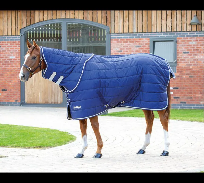 Navy/Red Check Shires Tempest Plus 200 Stable Rug