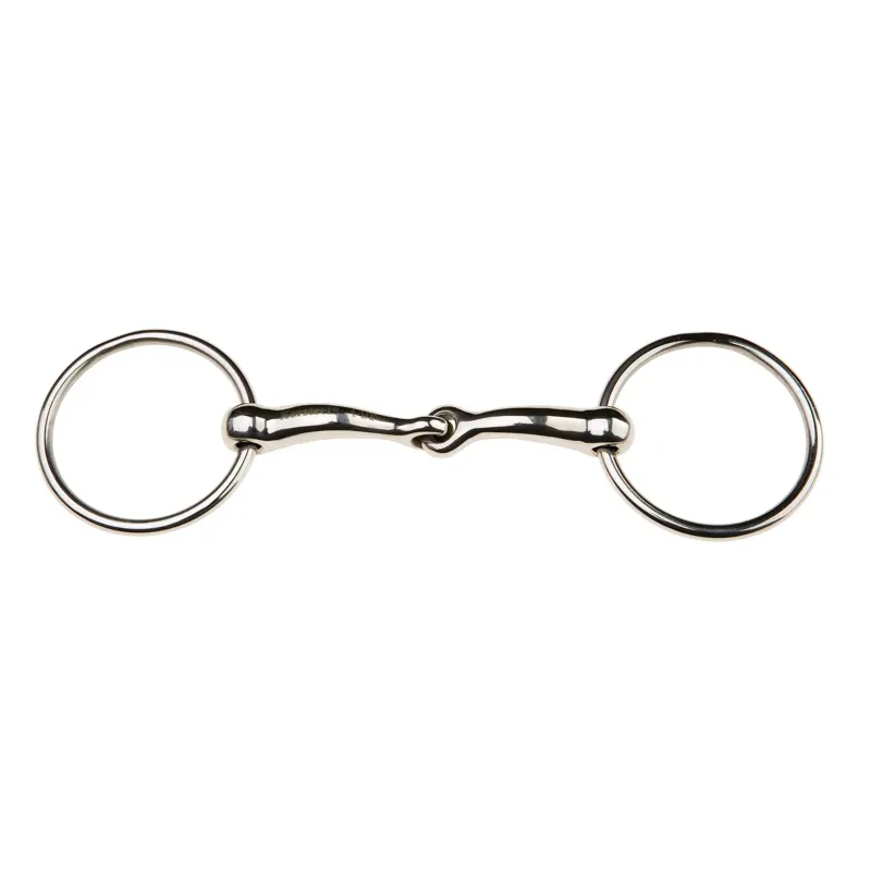 JP Korsteel Stainless Steel Jointed Loose Ring Snaffle Bit - 5.5