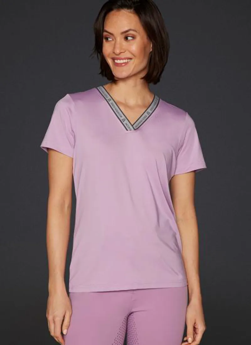 Mountain Horse Active Stripe Tech Tee - MOUVE PINK -2