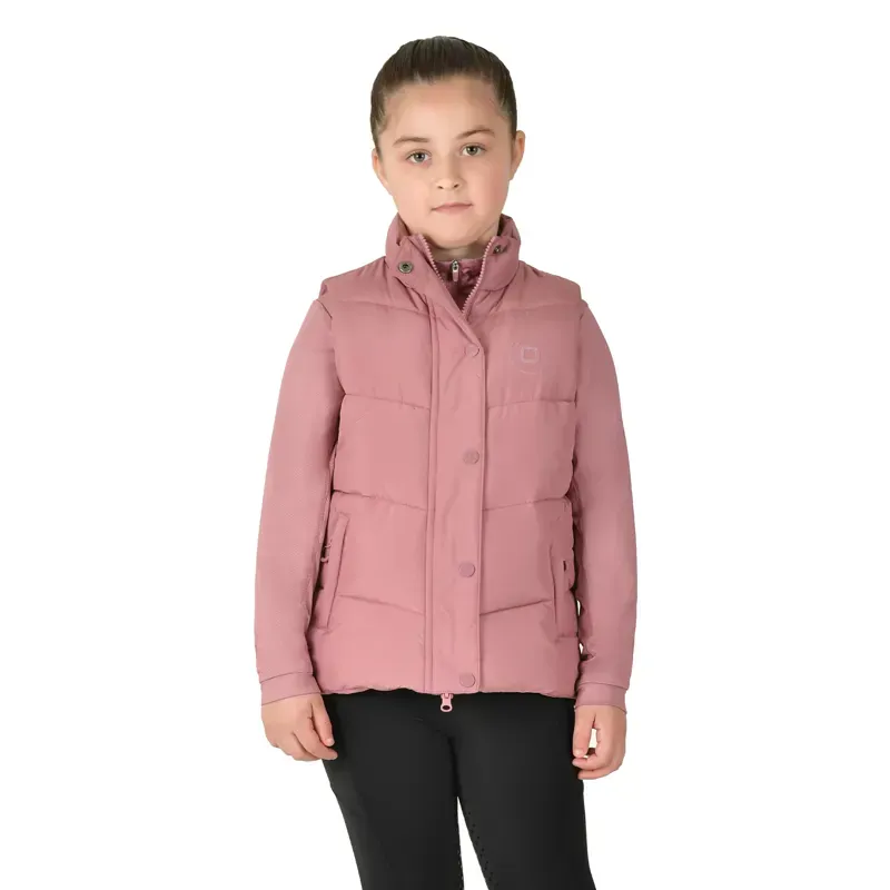 Dublin Kids Puffer Body Warmer in Dusty Rose