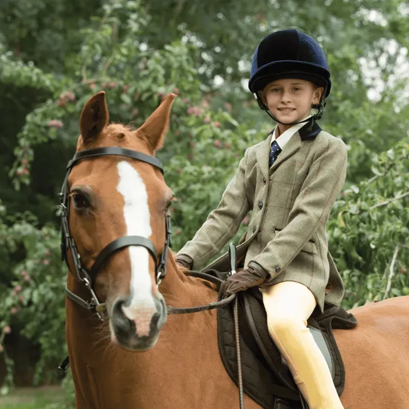 Equetech Maids Launton Deluxe Tweed Riding Jacket in Green-1