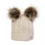 Hy Equestrian Morzine Children's Bobble Hat in Beige