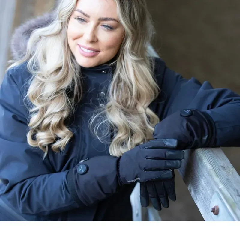 Inferno Waterproof Heated Riding Gloves (inc. 2 X Batteries) Black-1