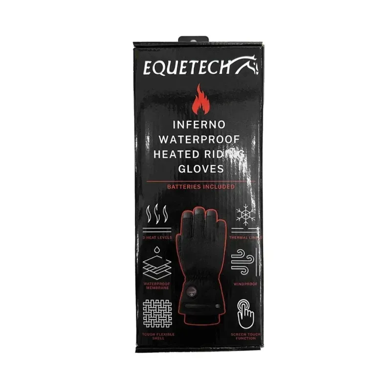 Inferno Waterproof Heated Riding Gloves (inc. 2 X Batteries) Black-3