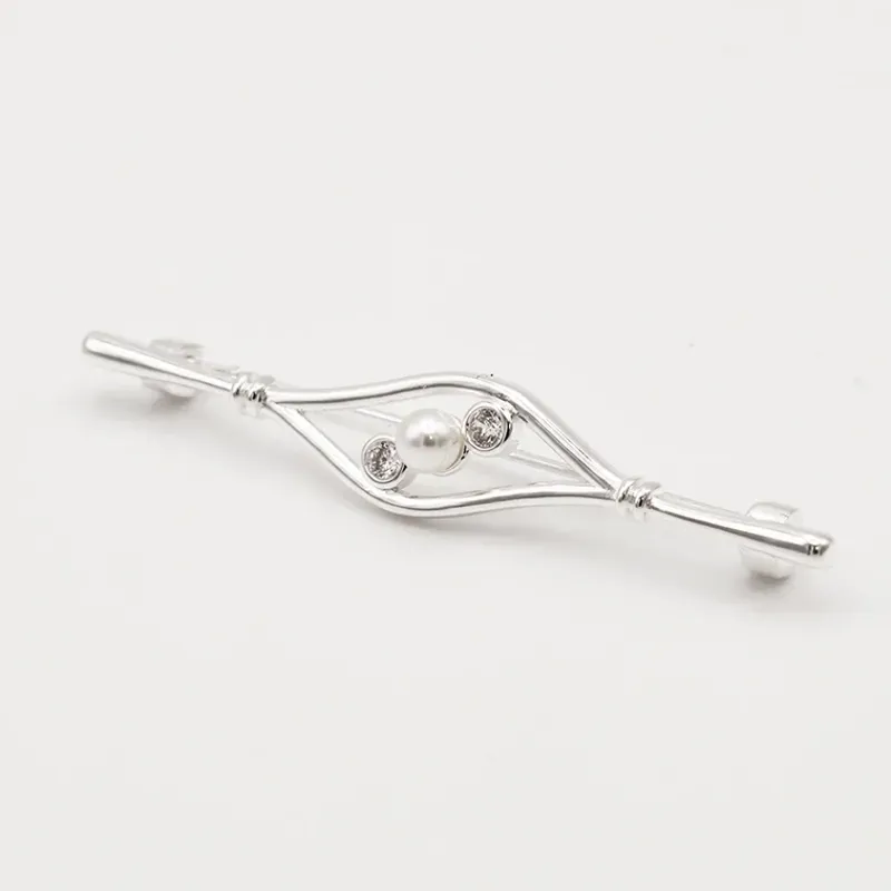 Equetech One Size Deluxe Nouveau Stock Pin in Silver