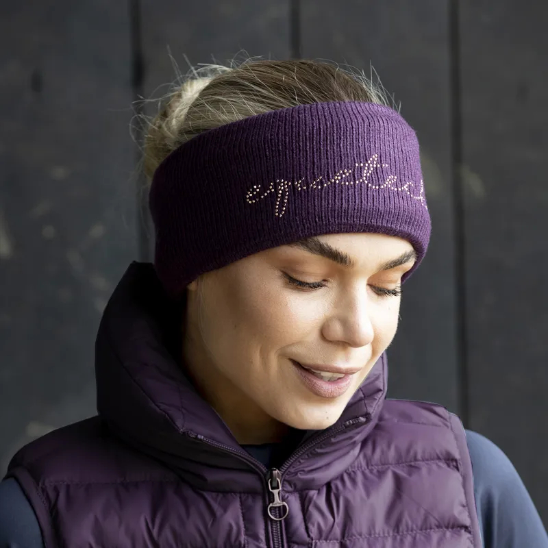Equetech Signature Knit Womens Headband in Berry