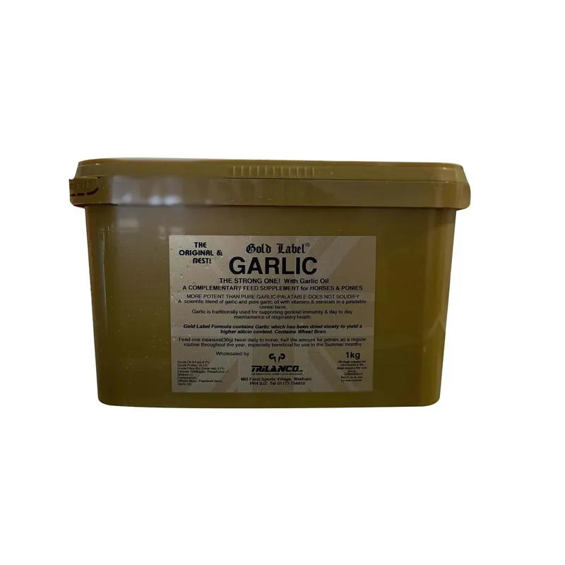 Gold Label 1kg Garlic Powder Supplement in Gold