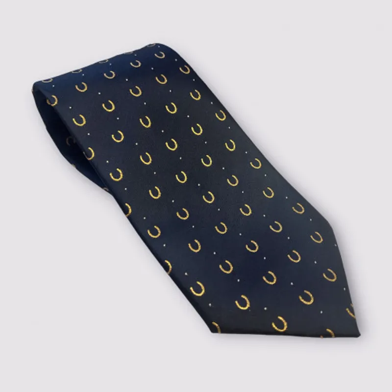Equetech Horseshoes Show Tie - NAVY 