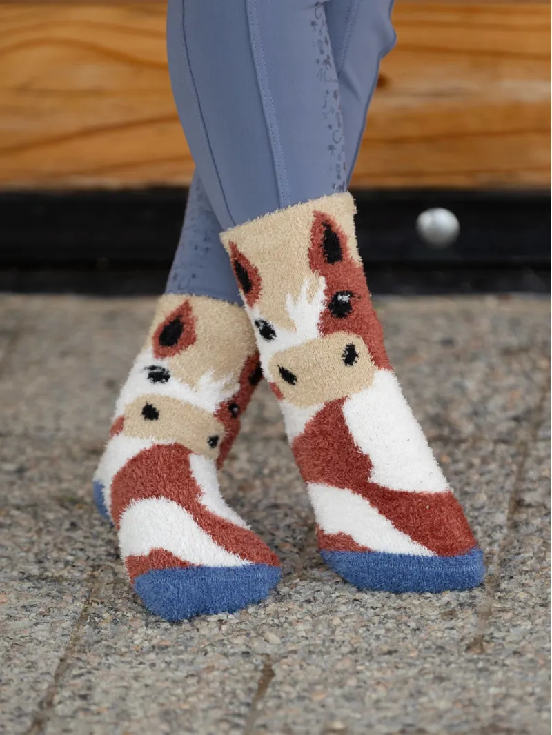 LeMieux Mini Fluffy Character Socks - FLASH