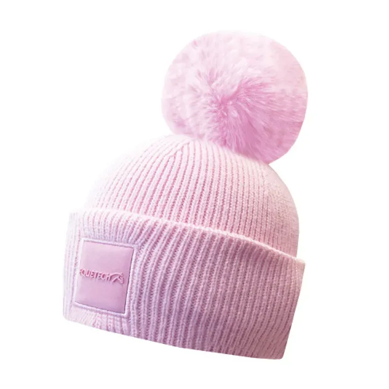 Equetech Junior One Size Luxe Recycled Pom Knit Hat in Pink