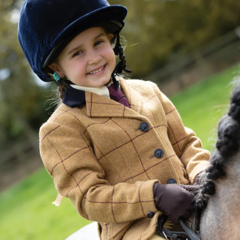 Equetech Childs Wheatley Deluxe Tweed Riding Jacket - BROWN -3