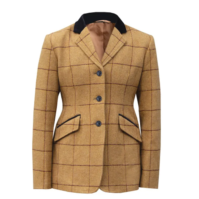 Equetech Childs Wheatley Deluxe Tweed Riding Jacket - BROWN 